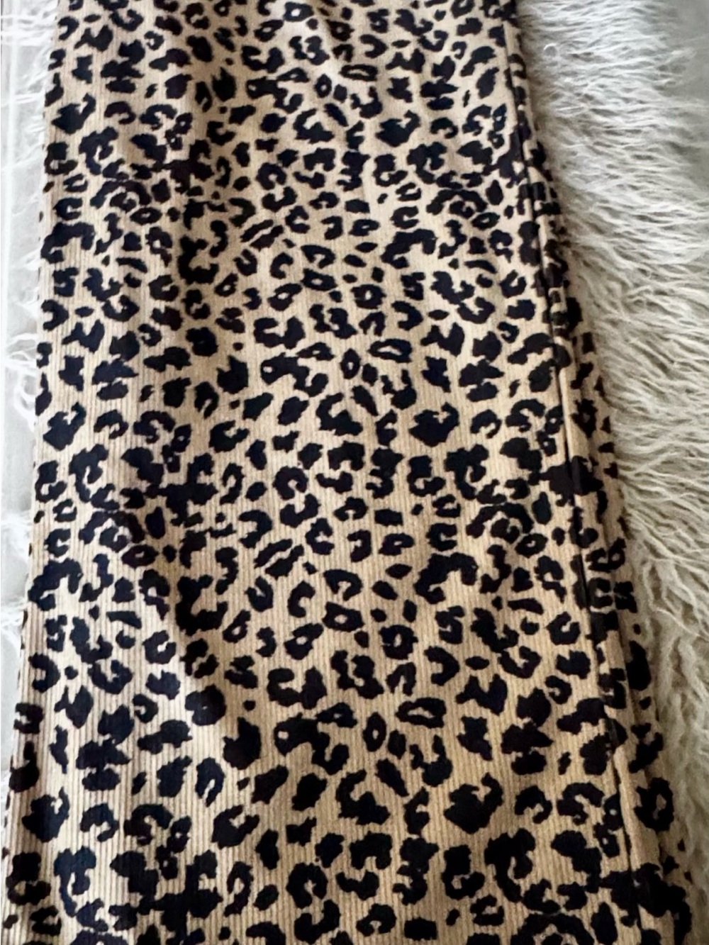 HALARA Leopard Print Boot-Cut Pull-on Pants - Beige/Black